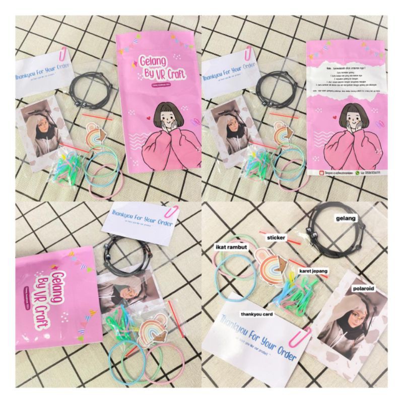 GELANG KEMASAN ZIPLOCK LUCU [ PAKET A ]