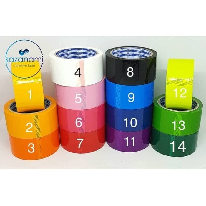 

Jual Lakban Warna 2" X 50M Sazanami Plastik Warna Warni Hot Sale