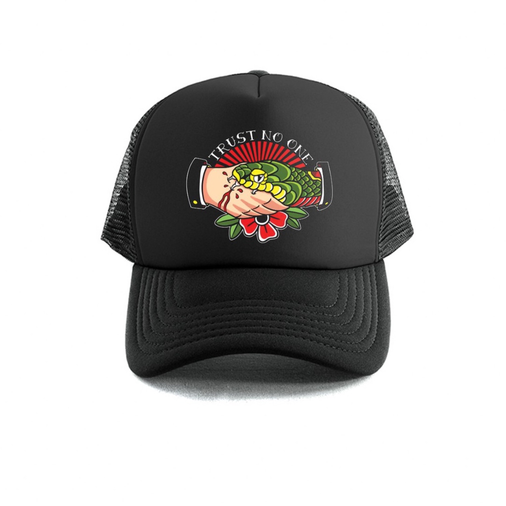 Topi Trucker Jaring Distro Pria Kualitas Premium Berkualitas Gambar Keren Tema Quotes Kata Kata Typography Jepang Motor Pantai Holiday Warna Hitam Ukuran Dewasa Terbaru 2025