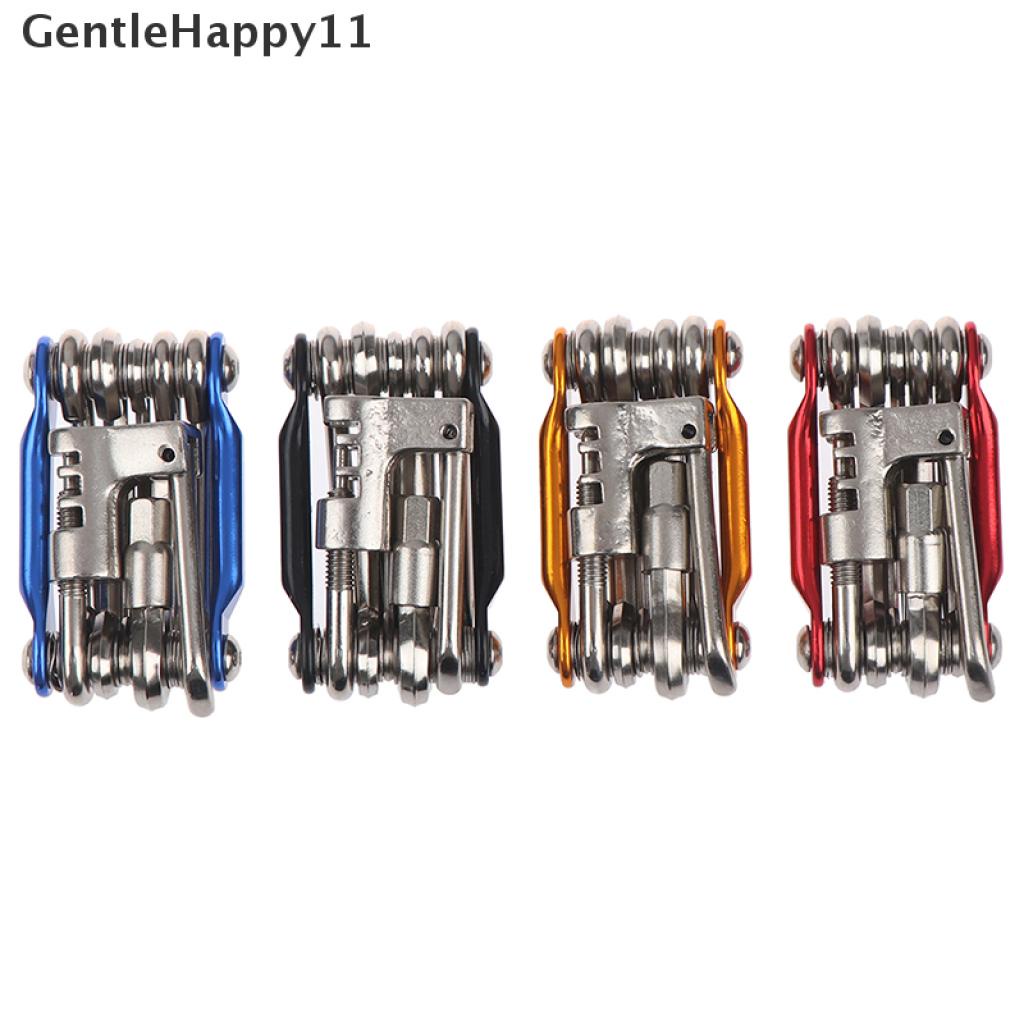 Gentlehappy Multitool Alat Perbaikan Sepeda Rantai Hex Spoke Wrench Obeng 11in1 Kit