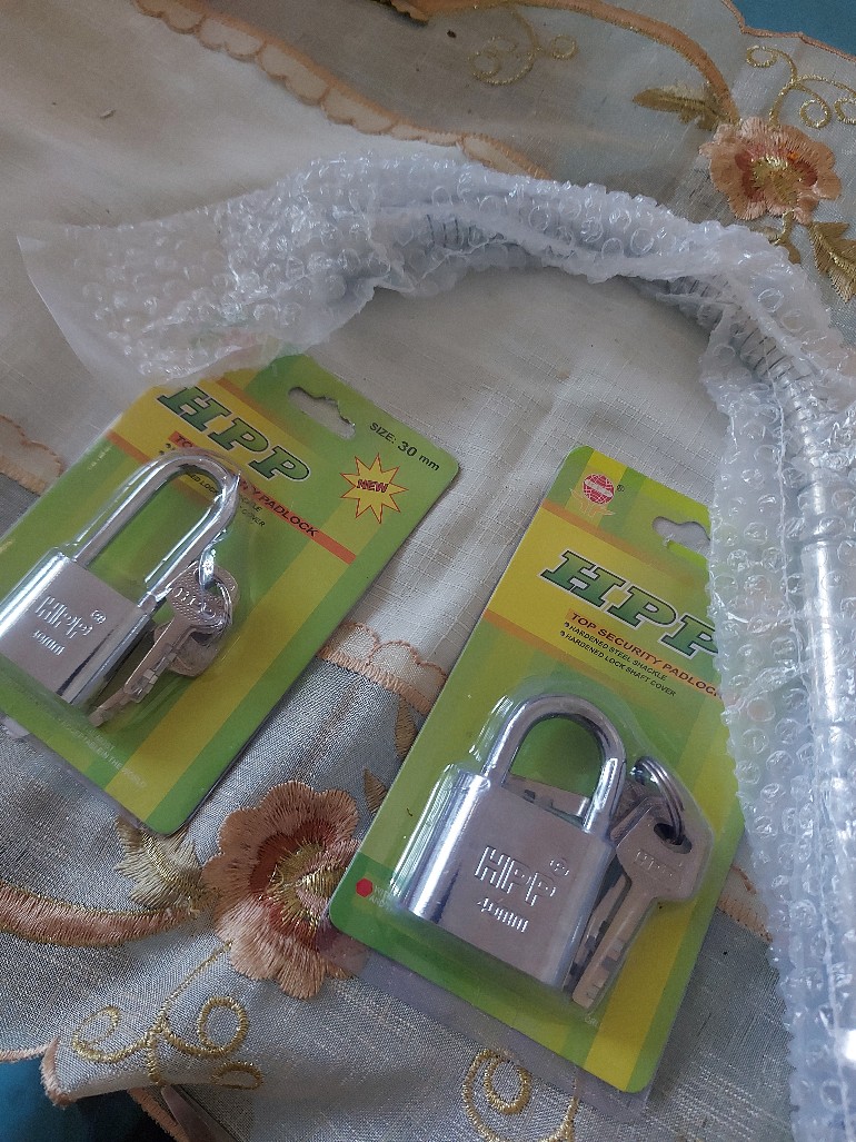 Gembok Putih Hpp 30 Mm Leher Panjang - Gembok Chrome Gembok Crome Hpp 30 Mm Panjang - Gembok Murah