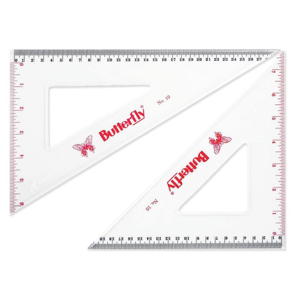 

Penggaris Segitiga 28 cm Butterfly BT-10 Murah [INSHOP]