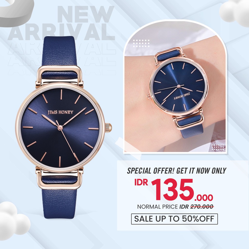 JT8128 JAM TANGAN 8128 TERBARU JIMSHONEY SIMPEL KEKINIAN