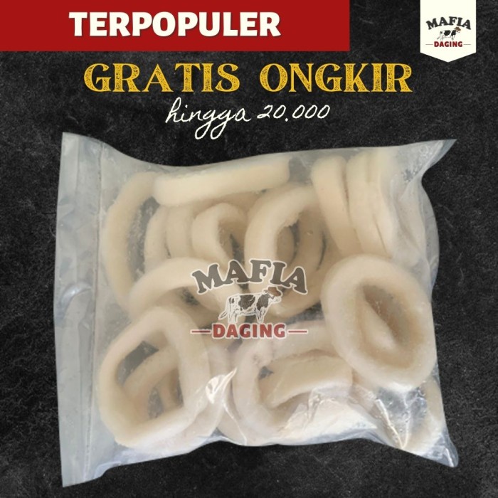 Cumi Ring Kupas Bersih / Calamari Ring Tidak Alot 500 g - mafia daging 