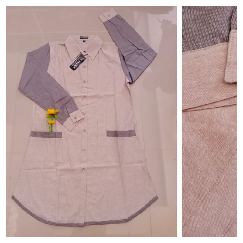 TUNIK HARA BAHAN KATUN OXFORD