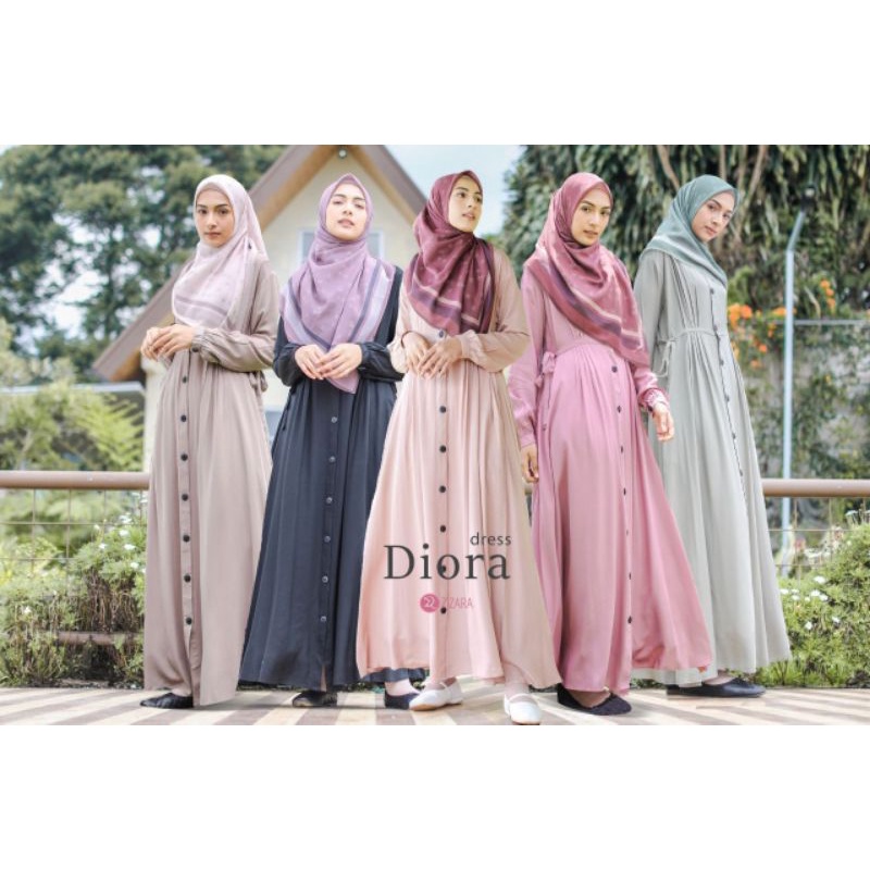Diora Dress ORI by Zizara, Dress Zizara Katun