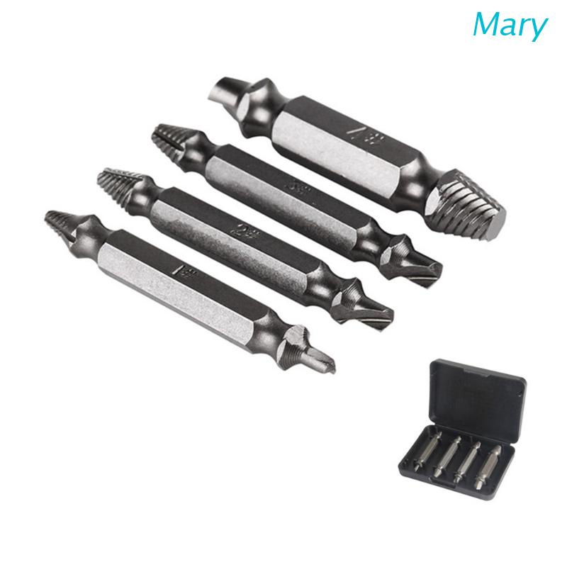 Mary 4pcs / Set Alat Pencabut Baut / Sekrup / Mata Bor Elektrik