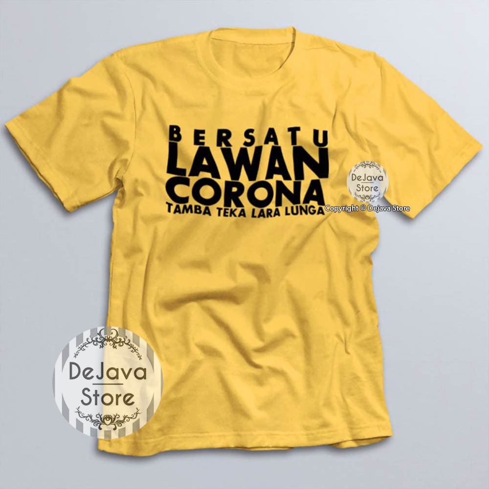 Baju Lebaran Tamba Teka Lara Lunga - Kaos Distro Hari Raya Bersatu Lawan Corona Covid19 | 4355-7