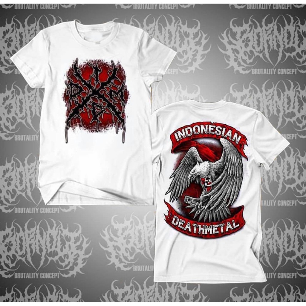 KAOS IDDM LOGO GARUDA WHITE KAOS METAL KAOS BAND KAOS MUSIK KAOS DISTRO