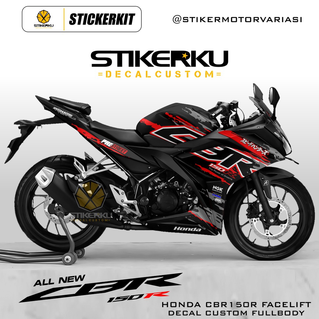 DECAL CBR150R FACELIFT / DECAL CBR 15OR / DECAL CBR 150R NEW / STICKER CBR 150R / DESIGN CUSTOM / 02