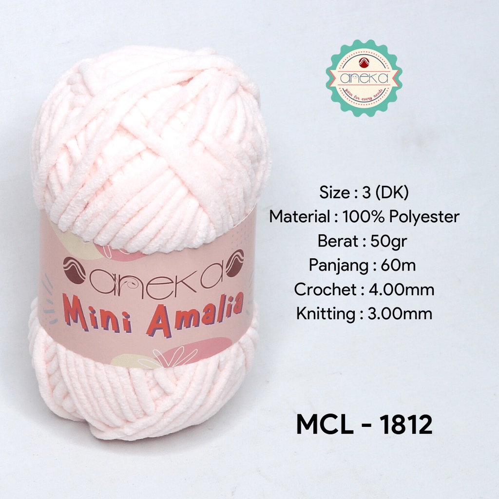 Benang Rajut Mini Amalia / Small Chenille Yarn - 1812