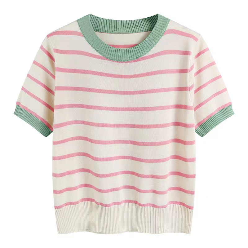 Serena Sweater Top - Atasan Rajut - Stripes Colour Soft Knit Import Sweater TM (9513)