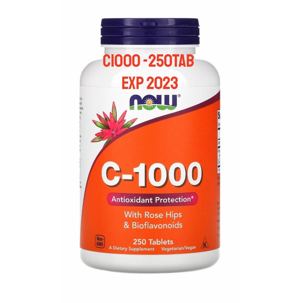 Now Vitamin C 1000 Mg 250 Tab Rose Hips Biofla Vit C1000 1000mg Usa Shopee Indonesia