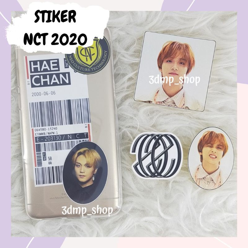 Stiker case hp barcode nct aesthetic haechan yuta winwin doyoung jungwoo johnny taeyong jaehyun mark