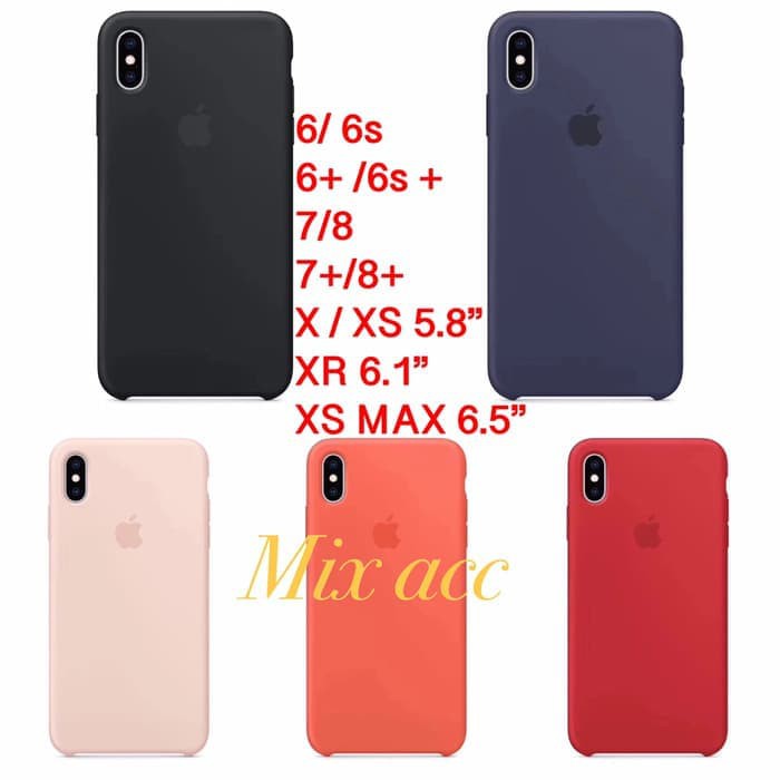 Silicone case Apple iphone 6 6+ 7 7+ 8 8+ X XS XR XS MAX CASING IPHONE