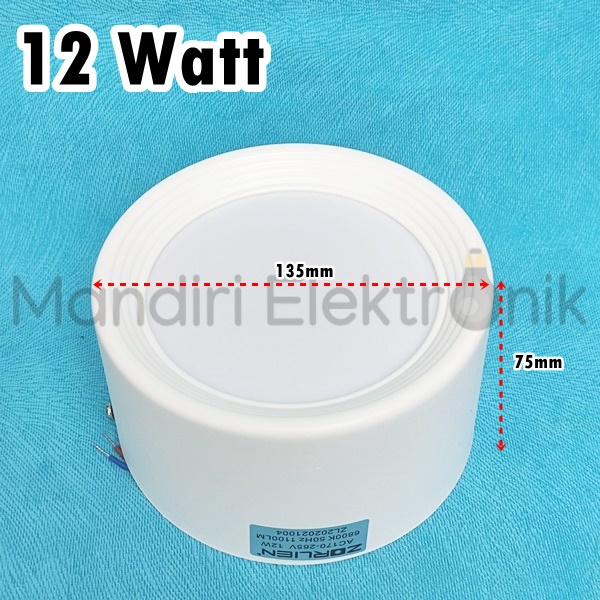 Lampu Downlight LED Panel OB Bulat 12W 18W Downlight Outbow 4 Inch 6 Inch Zorlien Cahaya Putih