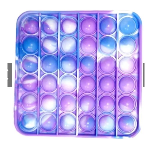 Pop it rainbow dan polos bonus kelereng-square sugus