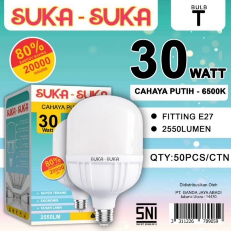 Jual Lampu Led Suka Suka Watt Paket Isi Pcs Bohlam Listrik Model Capsule Murah Bagus Suka