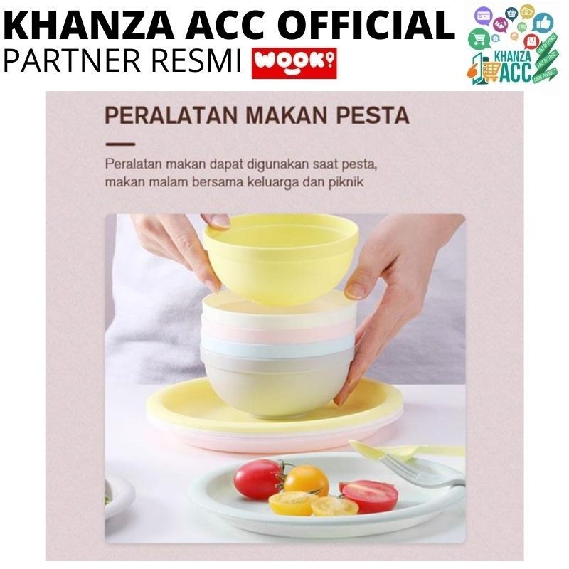 KHANZAACC SAMONO STW01B Mangkuk (1set isi 6pcs) Environmental PP Material