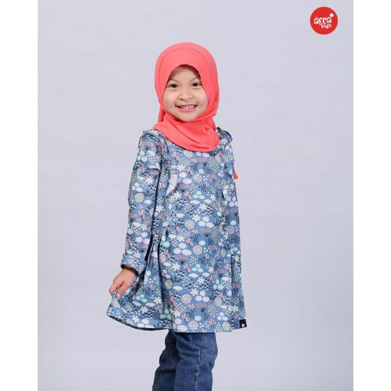 Tunik Pattern Flower Afrakids TP001 untuk usia 2-12 tahun