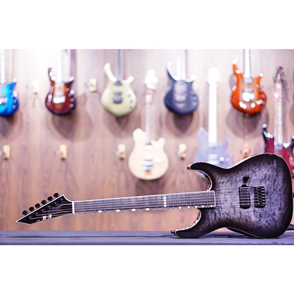 ESP E-II M-I THRU NT QM See thru black burst ES6920213