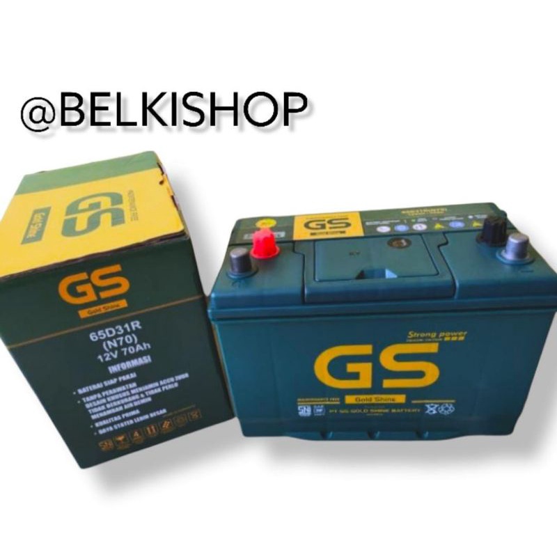 Aki GS MF N70 12V 70Ah 65D31R Aki kering