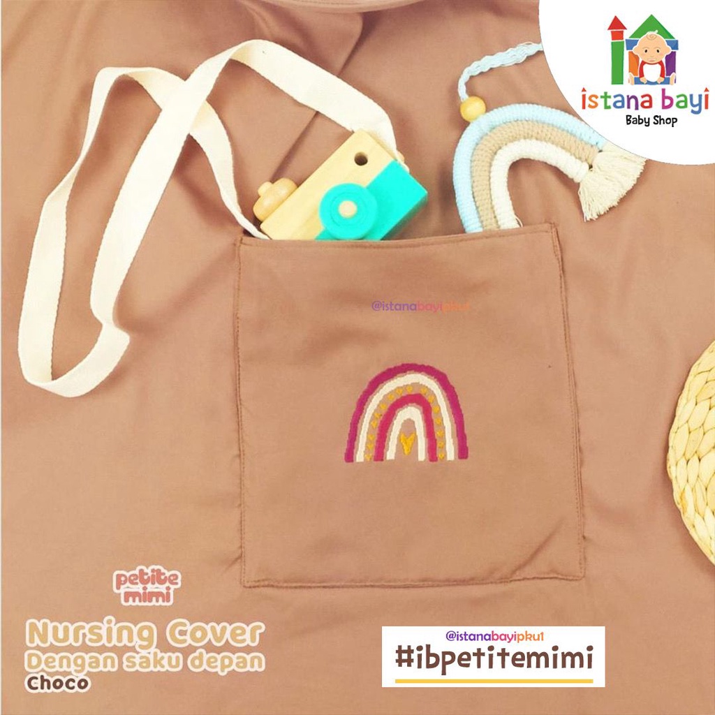 Petite Mimi Apron Rainbow Menyusui Polos - Apron Depan Reguler