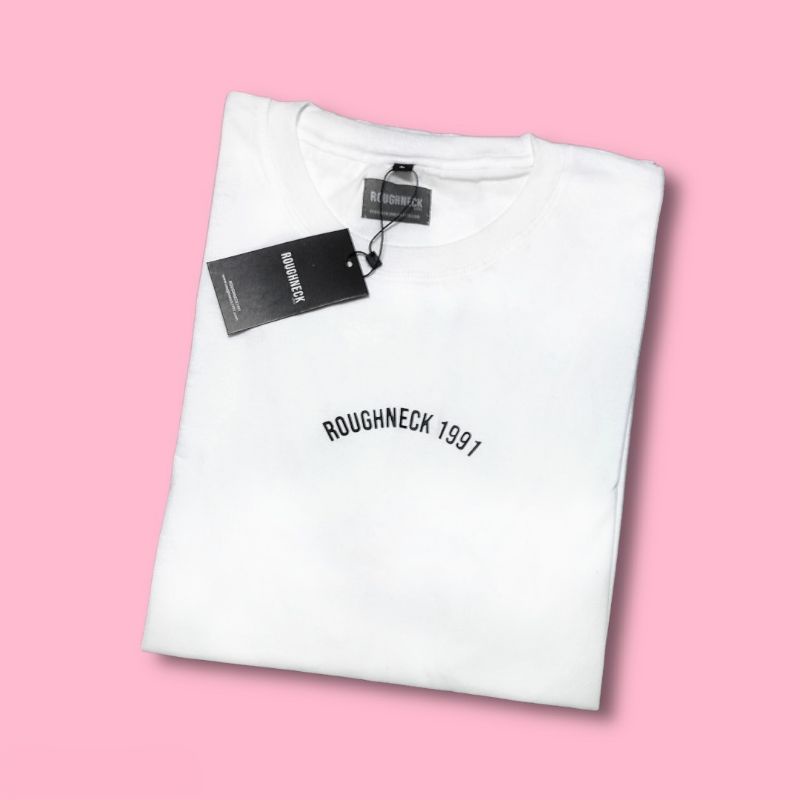 (COD) T-SHIRT KAOS ROUGHNECK 1991 WHITE BANYAK MOTIF / KAOS DISTRO PRIA DAN WANITA UNISEX / T-SHIRT 