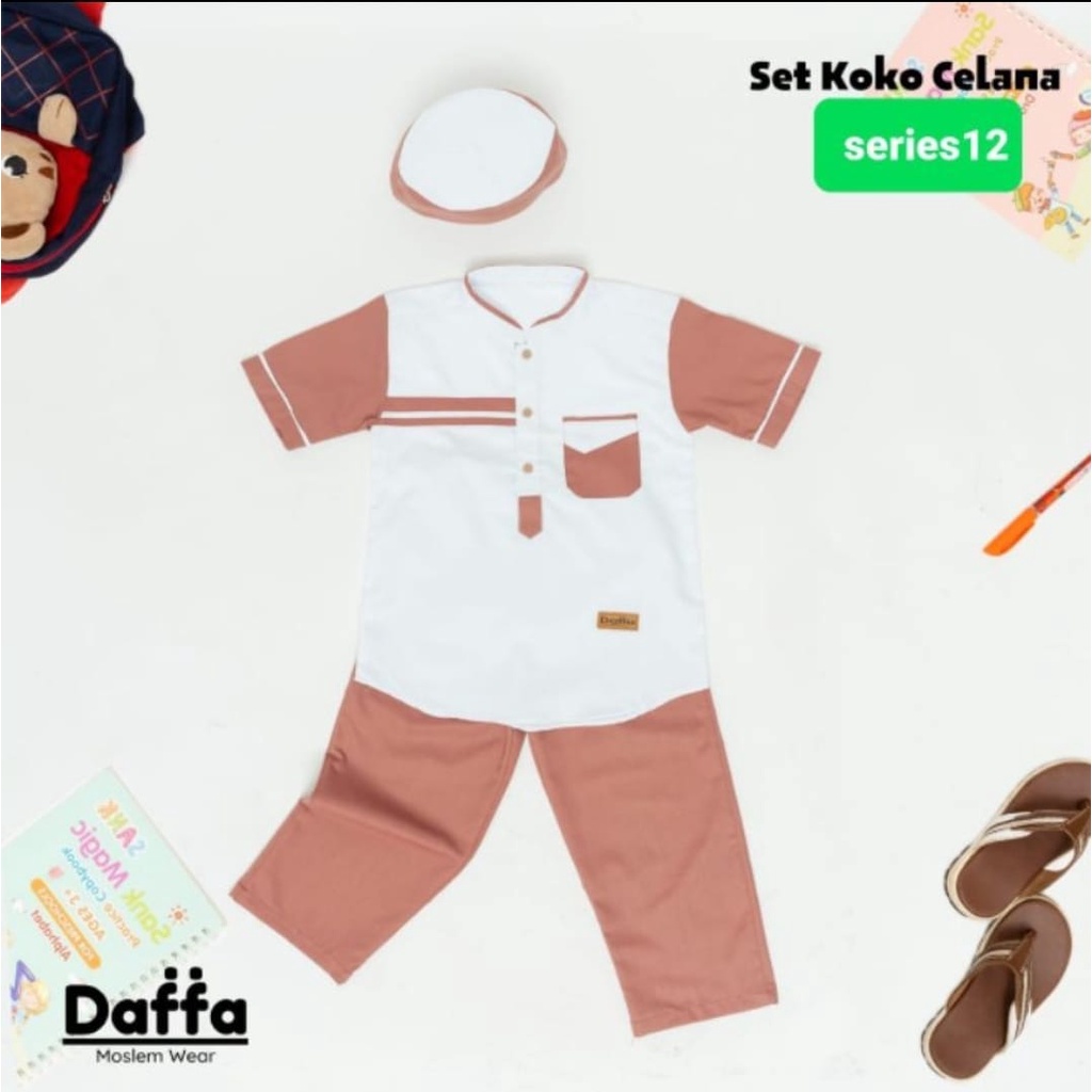 Stelan koko anak  bahan toyobo premium usia 0- 5 thn