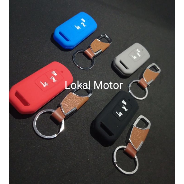 SATU PAKET GANTUNGAN KUNCI DAN COVER SILICONE REMOTE KEYLESS HONDA ADV 160 PCX 160 VARIO 160