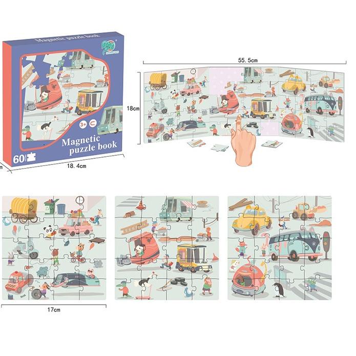 Pusat Hemat MALOTOYS - Magnetic Book Puzzle Trifold Magnet Sticker Book Jigsaw Magnetik Tempel Mainan Anak Puzel Puzzel Malo Toys