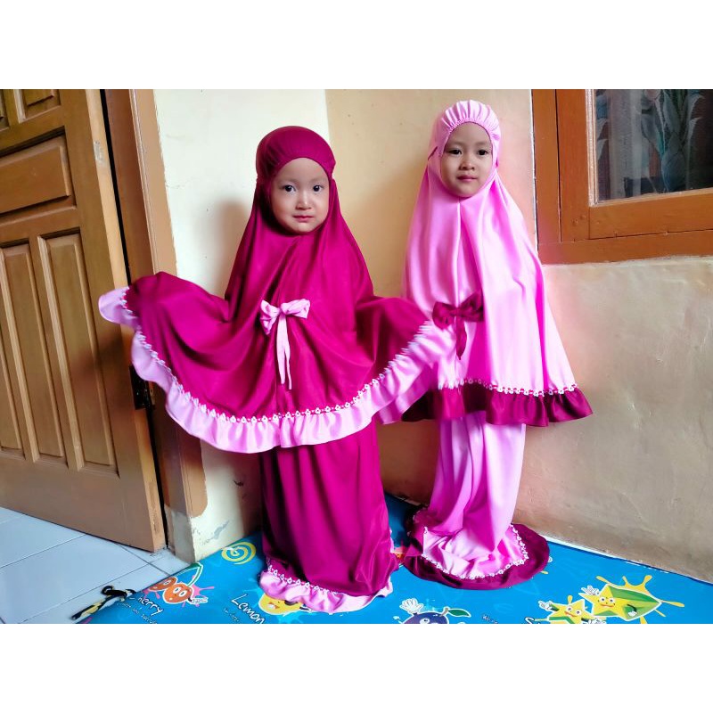 (COD) MUKENA ANAK /MUKENA PITA (PILIH WARNA)