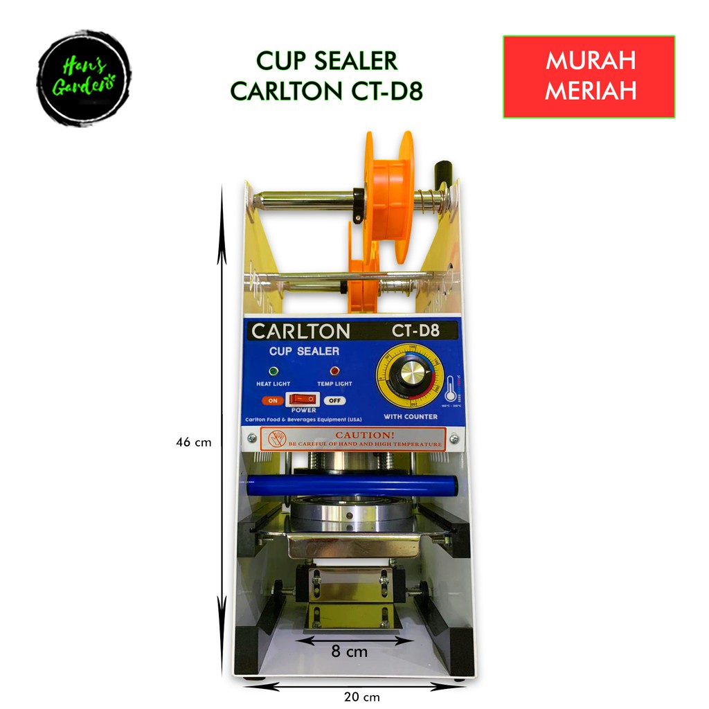 Cup sealer CARLTON CT D8 mesin press gelas minuman