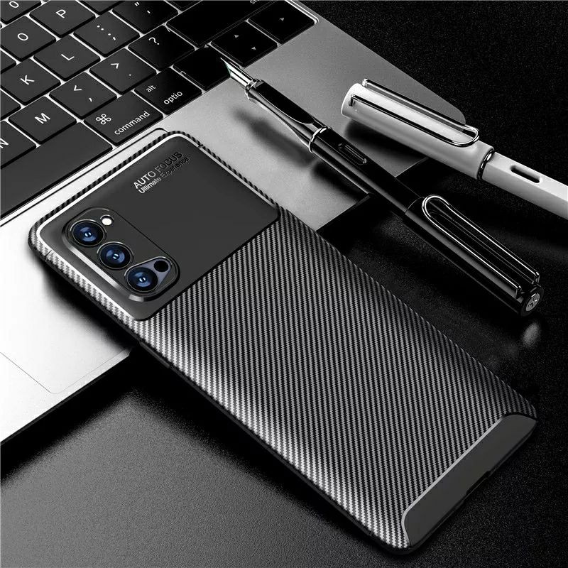 Original Case Carbon New Style Case Oppo Reno 4 2020 Casing Cover Oppo Reno 4 Versi indo