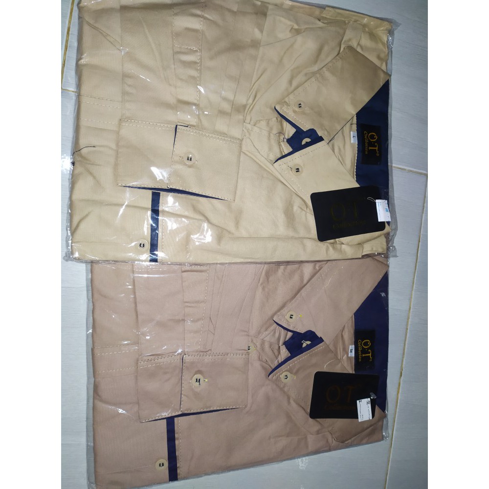 BAJU KEMEJA PRIA WARNA BIRU BERBAHAN DINGIN DAN TEBAL ASLI KATUN ORIGINAL 100% NYAMAN DIPAKAI