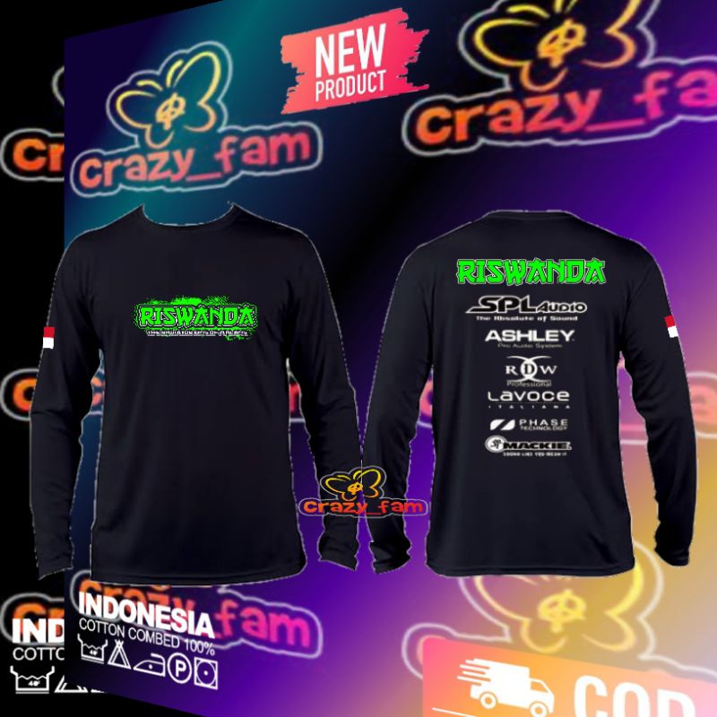 KAOS RISWANDA LENGAN PANJANG/SOUND SISTEM AUDIO