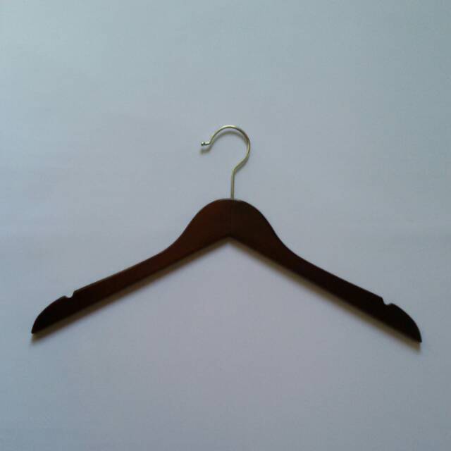 Hanger kayu coklat tua / wallnut - BH