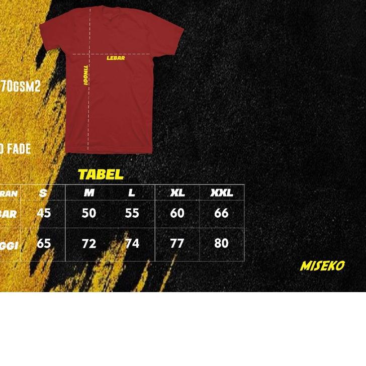 Kaos polos cotton combad 24s tanpa jahitan samping merk merchons