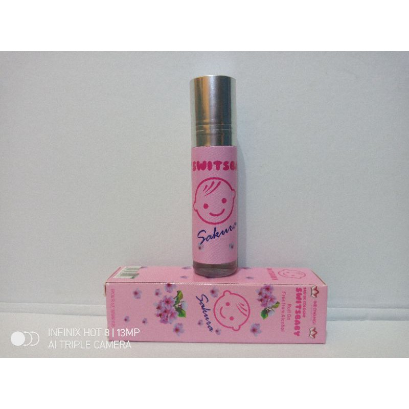 parfum ROLL ON ( SAKURA ) by indowangi Zwitsal switzbaby switsal switsbaby  anak bayi baby 6ML