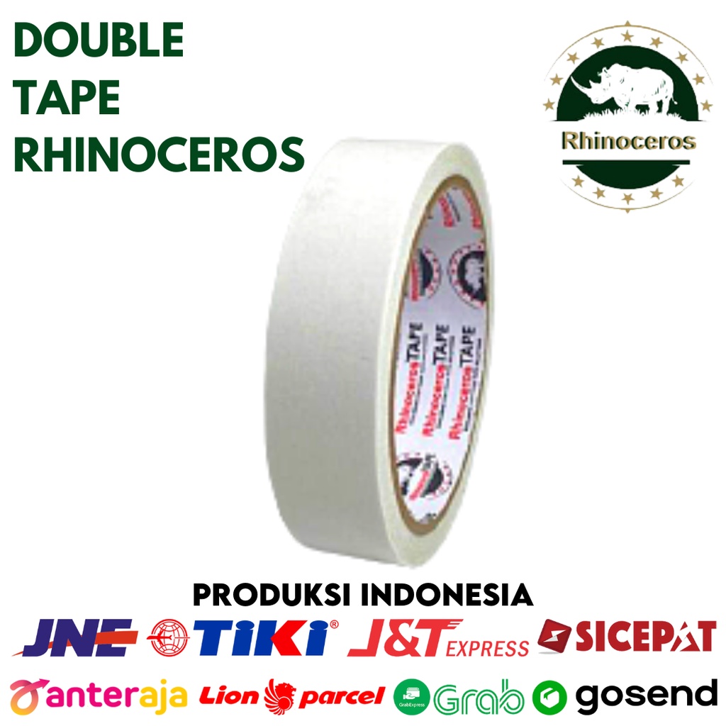 

Double Tape Putih RHINOCEROS Tape 24mm x 10m