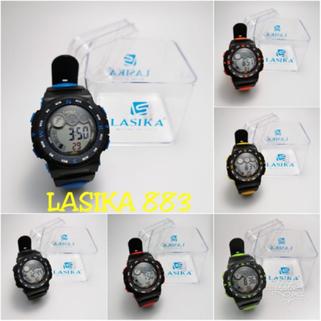 LASIKA 883 jam tangan sporty digital Remaja Fashion ada led dan anti air