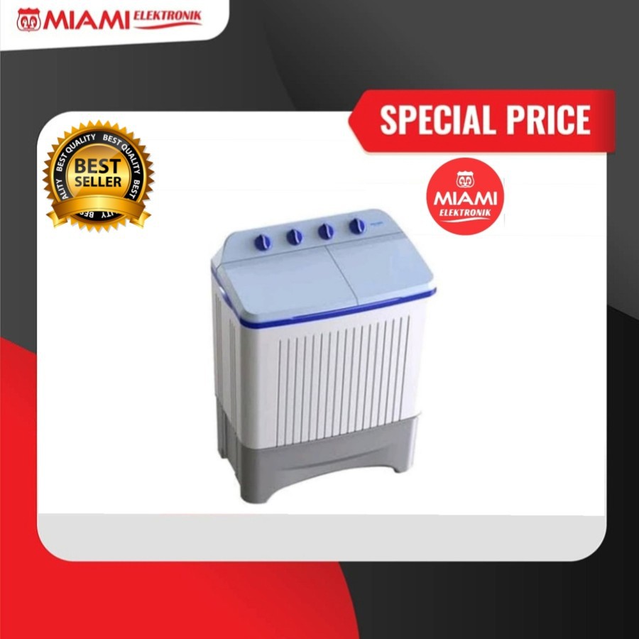 Mesin Cuci 2 Tabung Polytron 7KG PWM7366 / Twin Tub Polytron PWM 7366