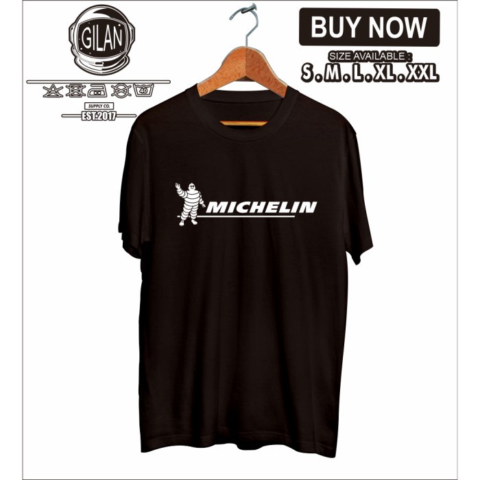 Kaos Baju Michelin Logo Ban Mobil Motor Kaos Otomotif - Gilan Cloth