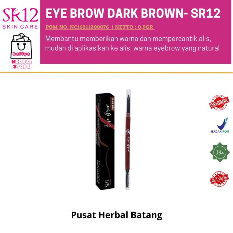 [NEW PRODUCT] EYE BROW SR12 DARK BROWN / PENSIL ALIS / EYEBROW ANTI LUNTUR