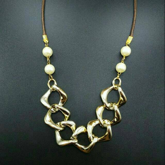 Elegan kalung cantik aksesoris fashion wanita simple unik cantik lucu kekinian kalung hijab