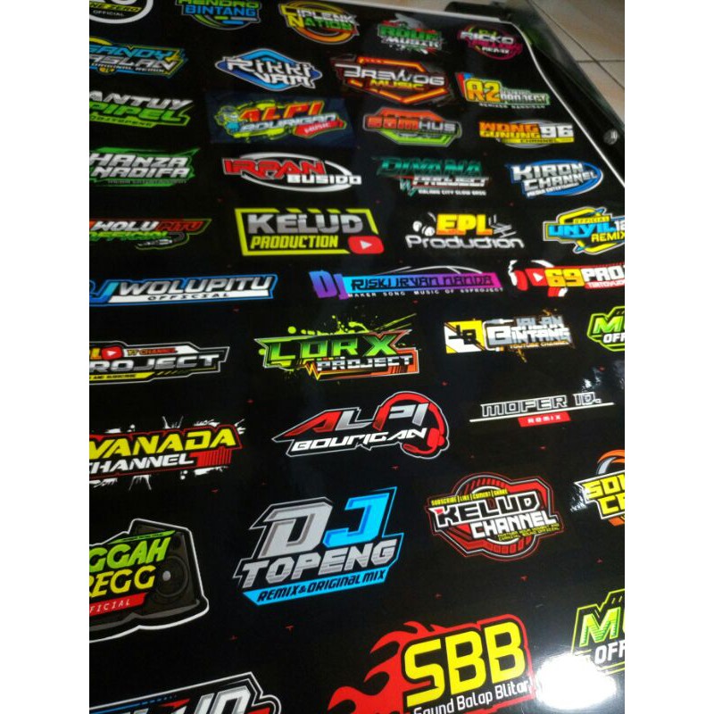 Stiker Remixer DJ - Pack Isi 45 Sticker - 69 PROJECT  AJY ONE ZERO MCPC