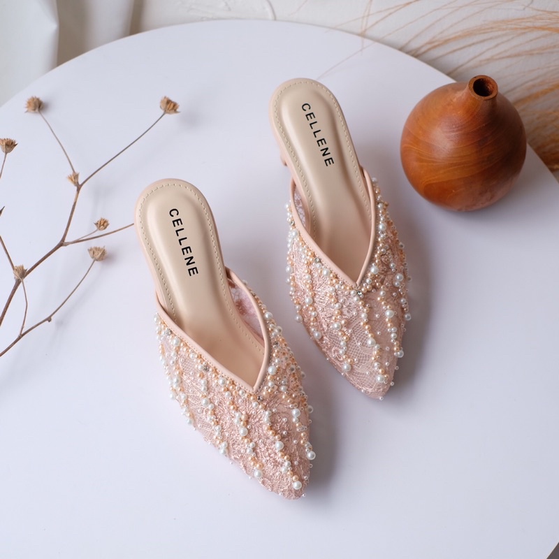 CELLENE Agypt Beads 7cm (7warna) Etalase 1 / wedding shoes brokat payet