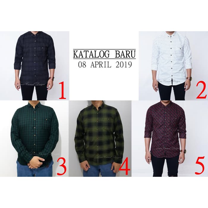 KEMEJA CASUAL  Baju Kemeja Levis Flanel Distro Tangan Panjang Kotak Premium Pria - NomorTiga, M  CO