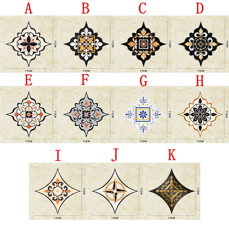 18pcs Stiker Dinding Ubin Keramik Bahan Pvc Tahan Air Dengan Perekat Dapat Dilepas Untuk Dekorasi Rumah