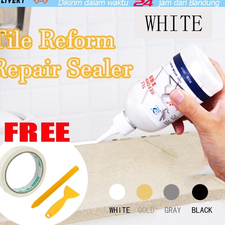 ✩ Tile Reform Lem Nat Gap Celah Keramik dinding Lantai Kamar Mandi 280ml Puith/Hitam/Emas/Abu-abu ❄